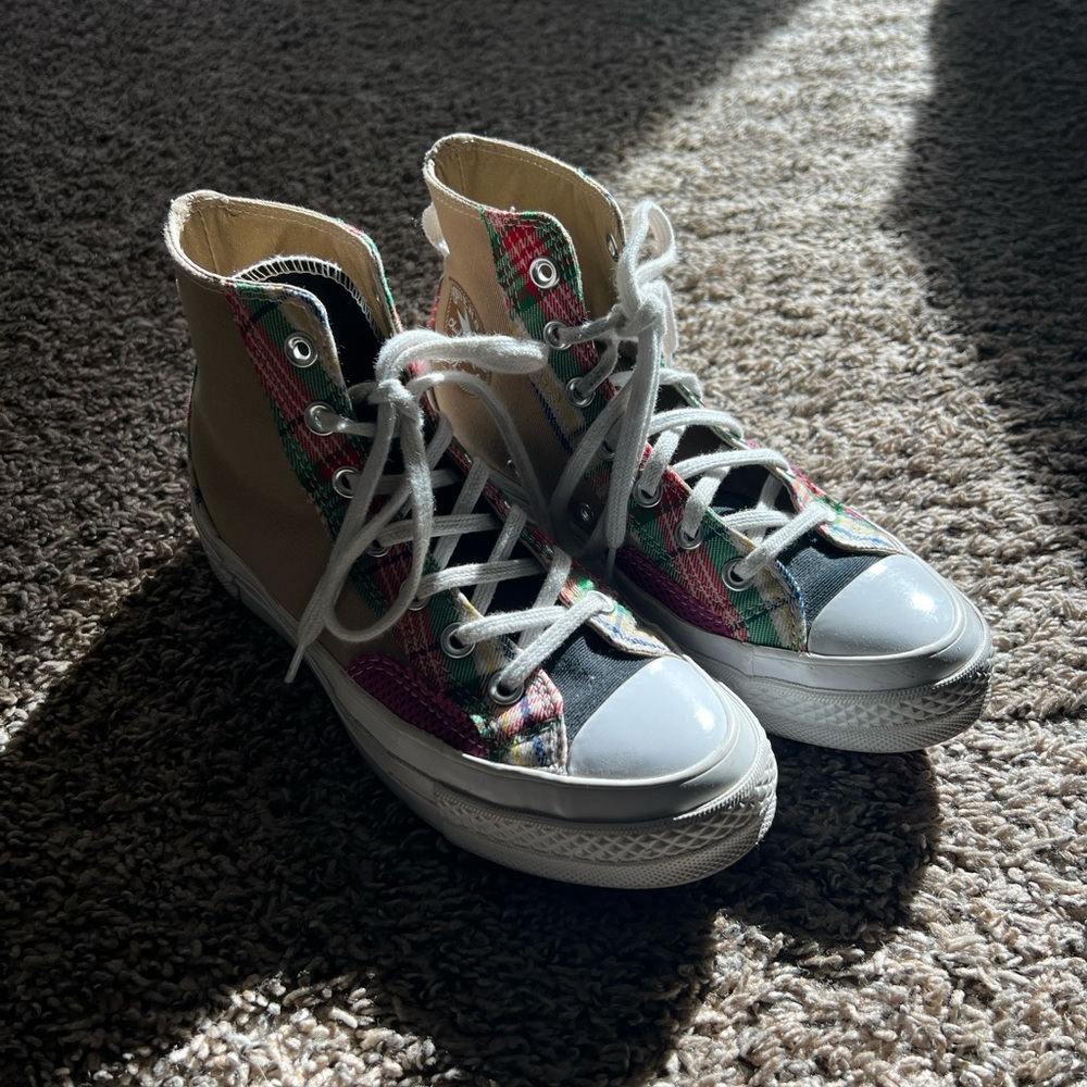 Plaid Patchwork Converse - image 2